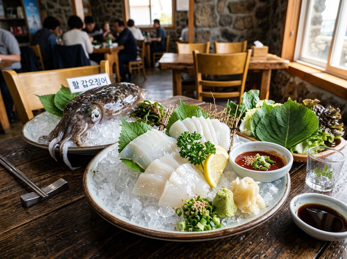 산지 직송 활 갑오징어
