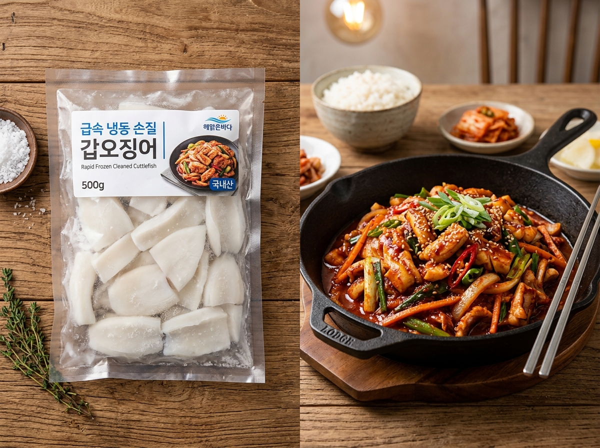 급속 냉동 손질 갑오징어